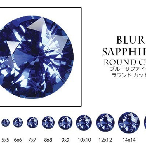 天然石 ルース 卸売 ブルーサファイア（bluesappire） ラウンドカット