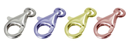 貴金属の材料　シルバークラスプパーツ　クラスプ・カニカン(丸カン付)　sc01　7x4mm　10個セット