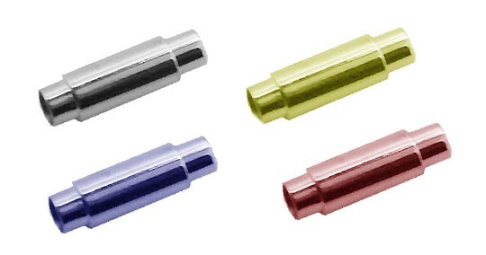 貴金属の材料　シルバークラスプパーツ　マグネットクラスプ　sc14　約 L17ｘW5mm　穴径 4mm