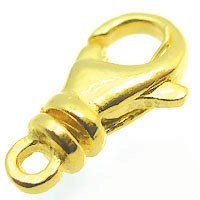 在庫限り！　シルバークラスプ　シルバーパーツ[ 引き輪 ]　sv-cl-30-color　イエロー（10個セット）