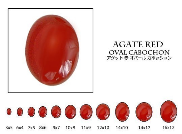 天然石材寬鬆批發紅瑪瑙（redag​​ate）橢圓形凸圓形TI-PA-1142 10x14mm 第1張的照片