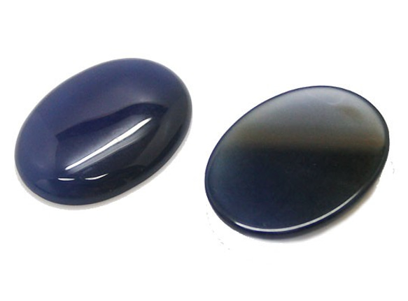天然石 大きいBIG ルース裸石　ブルーオニキス（blue onyx）　オーバルカボション　ti-pa-1152 1枚目の画像