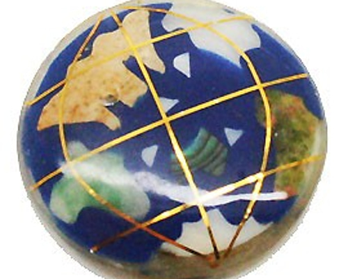 天然石パーツ ラピスラズリ/瑠璃石/地球儀平型 ti-pa-727 天然石