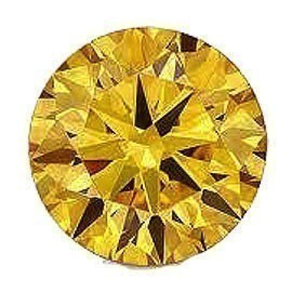 彩鑽散售 SI 品質明亮式切割黃金黃色 diac-gly 2.7 毫米 第1張的照片