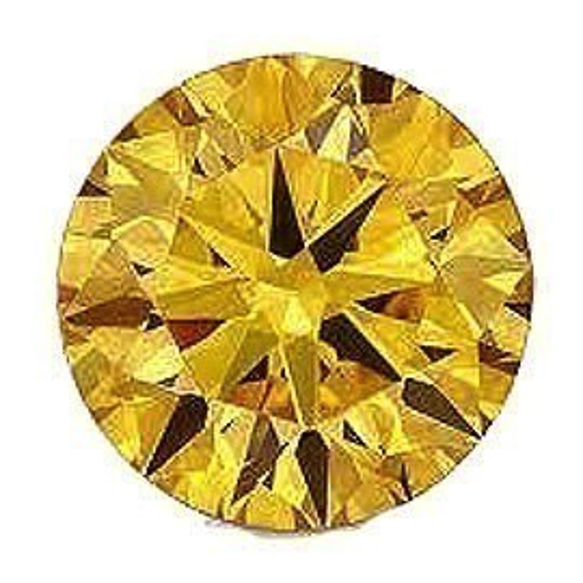 彩鑽散售 SI 品質明亮式切割黃金黃色 diac-gly 2.8 毫米 第1張的照片