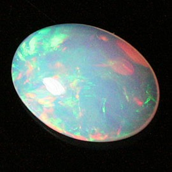 埃塞俄比亞蛋白石（蛋白石）露絲（橢圓形凸圓形）STG-110 第3張的照片