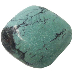 綠松石（綠松石）穩定處理露絲（墊凸圓形）TI-ST-107 第2張的照片