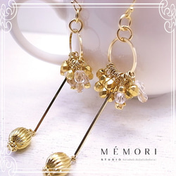 MEMORI STUDIO　Circle with a drop pierced earring　de-86-me-01 5枚目の画像