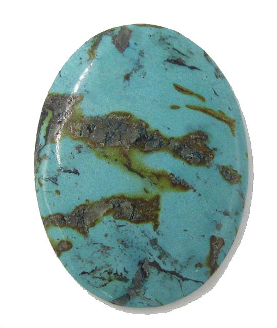 ターコイズ（Turquoise) スタビライズド処理 　ルース（オーバルカボション）　ti-st-35