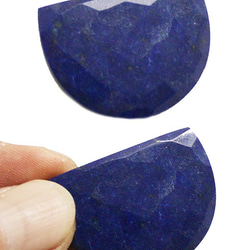 天然石材鬆散裸石天青石（拉皮斯lazuri）露絲（棋盤凸圓形）阿里-LL-05 第2張的照片