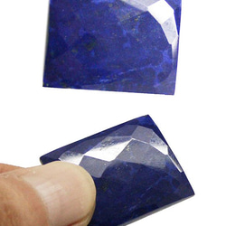 天然石材鬆散裸石天青石（拉皮斯lazuri）露絲（棋盤凸圓形）阿里-LL-45 第2張的照片