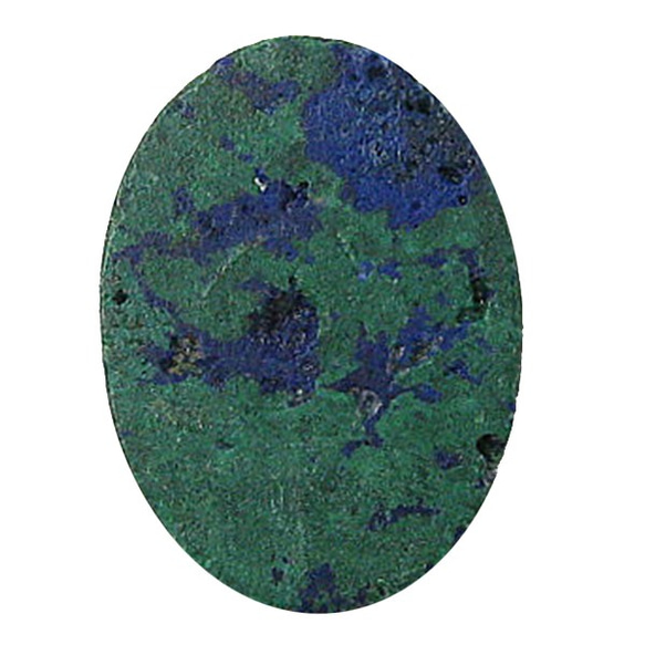 天然石材鬆散裸石藍銅礦（藍銅礦）露絲（橢圓形凸圓形）TI-ST-375 第3張的照片