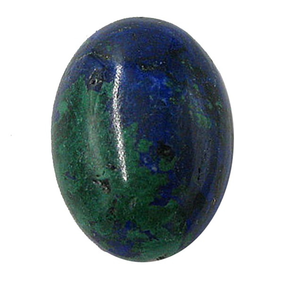 天然石材鬆散裸石藍銅礦（藍銅礦）露絲（橢圓形凸圓形）TI-ST-364 第1張的照片