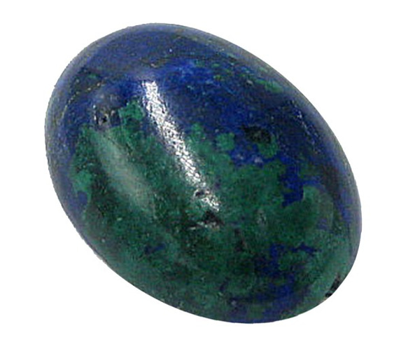 天然石材鬆散裸石藍銅礦（藍銅礦）露絲（橢圓形凸圓形）TI-ST-364 第2張的照片