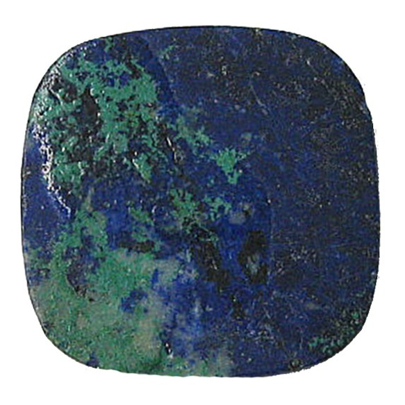 天然石材鬆散裸石藍銅礦（藍銅礦）露絲（墊凸圓形）TI-ST-320 第3張的照片