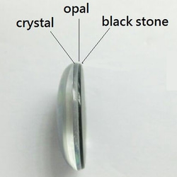 天然石三胞胎蛋白石（三重蛋白石）露絲（橢圓形凸圓形）ti-st-608 第4張的照片