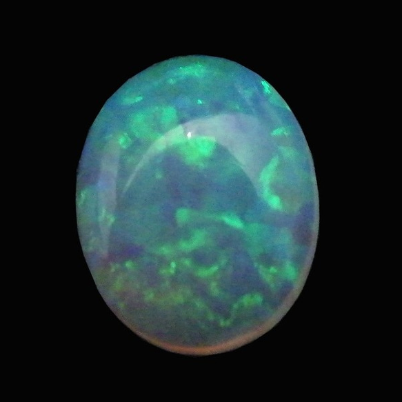 人工オパール(Synthetic opal)　ルース（オーバルカボション）【8x10mm】　gs-sp-4045 1枚目の画像