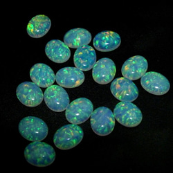 人工オパール(Synthetic opal)　ルース（オーバルカボション）【8x10mm】　gs-sp-4045 2枚目の画像