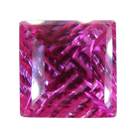 合成粉紅色藍寶石特別切割寬鬆【10×10×7毫米】gs-sp-4029 第1張的照片