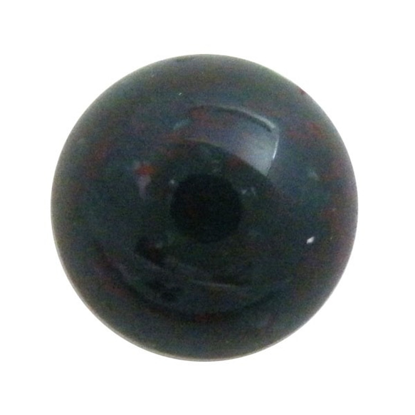 天然石 ルース 卸売　ブラッドストーン（bloodstone）　ラウンドカボション　6mm 3枚目の画像