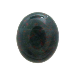 天然石 ルース 卸売　ブラッドストーン（bloodstone）　オーバルカボション　4x6mm 3枚目の画像