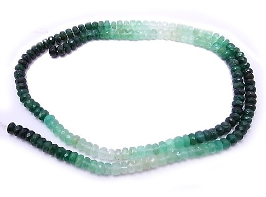 天然石 ビーズ ライン 卸売　エメラルド（emerald）　ボタンカットビーズ 　ali-c-65