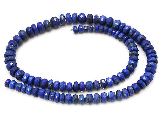 天然石 ビーズ ライン 卸売　ラピスラズリ（Lapis lazuri）　ボタンカットビーズ　ali-224