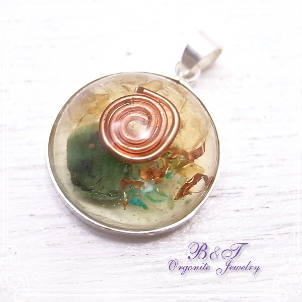 B&T（毘殊）　オルゴナイトジュエリー・シルバーペンダント（ペンダントトップ）　de-09-oj-25