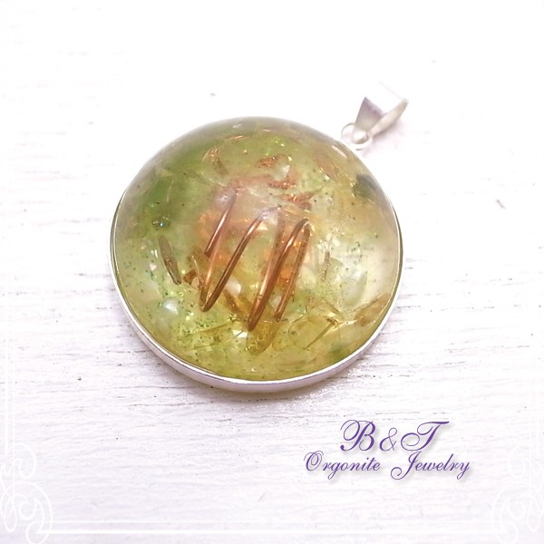 B&T（毘殊）　オルゴナイトジュエリー・シルバーペンダント（ペンダントトップ）　de-09-oj-29