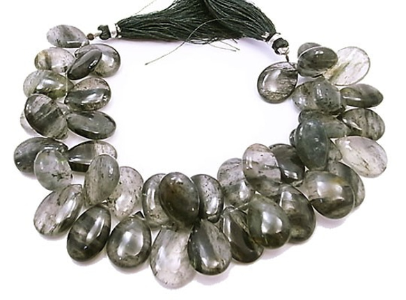 天然石 ビーズ ライン 卸売 ルチルクォーツ（Rutile qurtz） ドロップ