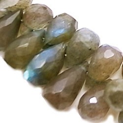 天然石 ビーズ ライン 卸売　ラブラドライト（Labradolite）　ドロップカットビーズ　ali-c-19 2枚目の画像