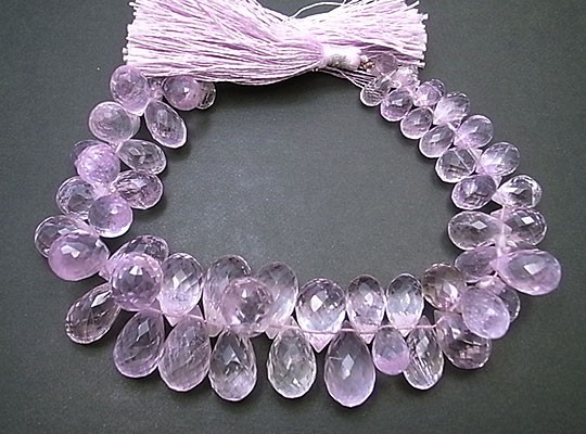 天然石 ビーズ ライン 卸売　アメジスト（Amethyst）　ドロップカットビーズ　ali-c-36