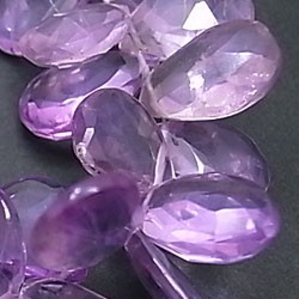 天然石珠子線批發紫水晶（紫水晶）下降切割珠ali-c-35 第1張的照片