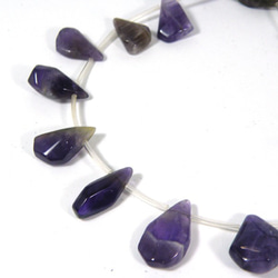 天然石佛珠線批發紫水晶對粗切珠timy-351 第3張的照片