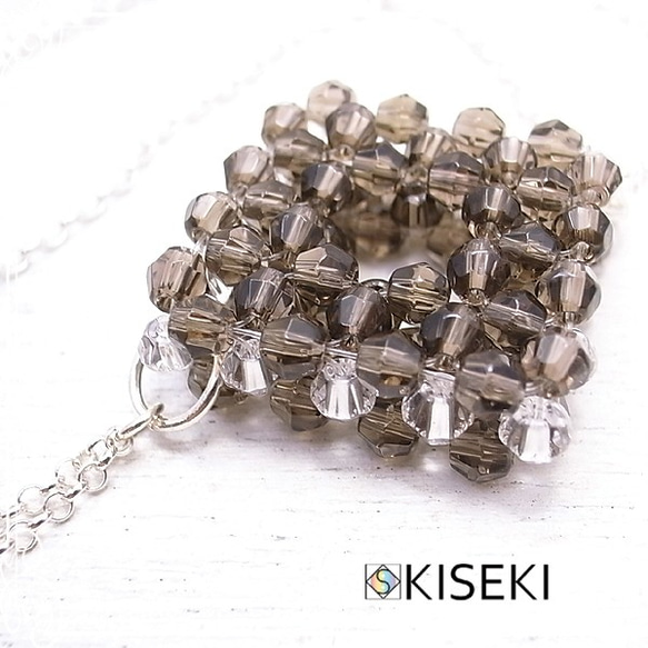 KISEKI 方形吊墜（煙熏石英和水晶）de-89-ks-18 第3張的照片