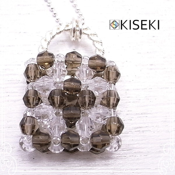 KISEKI　バッグペンダント（水晶＆スモーキークォーツ）　de-89-ks-19 2枚目の画像
