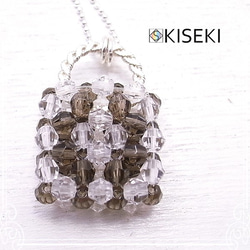 KISEKI 包吊墜（煙熏石英和水晶）de-89-ks-20 第2張的照片