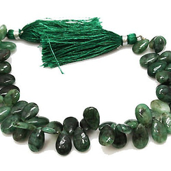 天然石佛珠線批發翡翠玉綠色珠滴滴滴梨形（普通）珠ali-122 第1張的照片