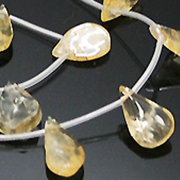 天然石珠線批發黃水晶（黃水晶）對粗切小珠timy-314 第2張的照片