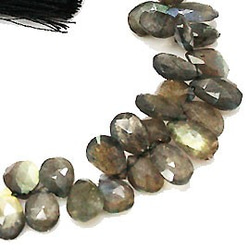 天然石珠線批發拉布拉多/ Carous Chytoseki雙形滴下切珠ali-91 第2張的照片