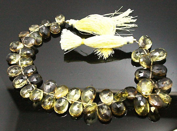 天然石珠系列批發檸檬石英硫水晶珠 ali-111 第1張的照片