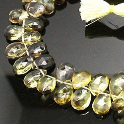 天然石珠系列批發檸檬石英硫水晶珠 ali-111 第2張的照片