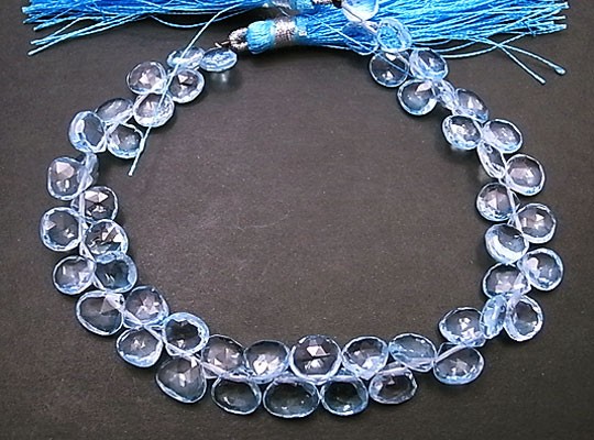 天然石 ビーズ ライン 卸売　トパーズ（Topaz）　マロンカットビーズ　ali-c-32