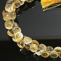 天然石珠線批發檸檬黃/黃水晶（黃水晶）洋蔥切珠ali-142（一半） 第2張的照片