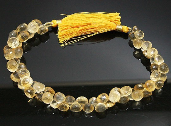 天然石珠線批發黃水晶/黃水晶（黃水晶）洋蔥切割珠ali-142 第1張的照片