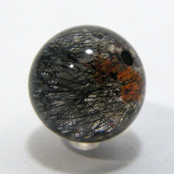 天然石粒売りビーズ1点もの　レピドクロサイトインクォーツ　ビーズ/貫通穴あり　gs-sp-5328