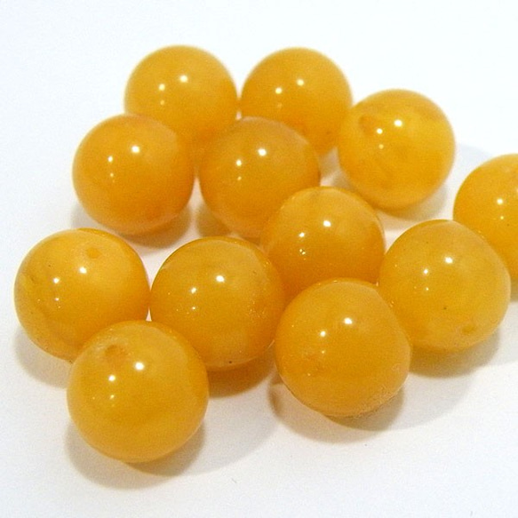 天然石粒賣珠1分蜂蜜琥珀珠/通孔禮品gs-sp-4665 第2張的照片