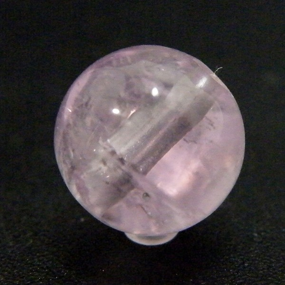 天然石粒賣珠1分Kunzite（Kunzite）珠/帶通孔gs-sp-4623 第1張的照片