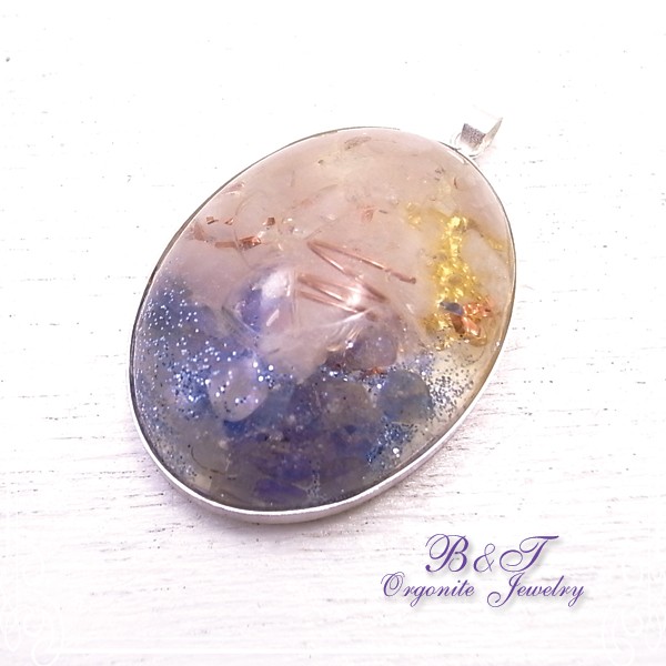 B&T（毘殊）　オルゴナイトジュエリー・シルバーペンダント（ペンダントトップ）　de-09-oj-31