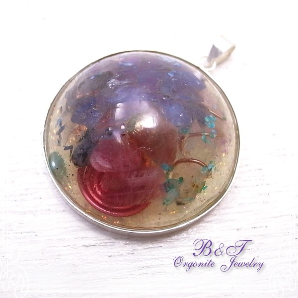 B&T（毘殊）　オルゴナイトジュエリー・シルバーペンダント（ペンダントトップ）　de-09-oj-38